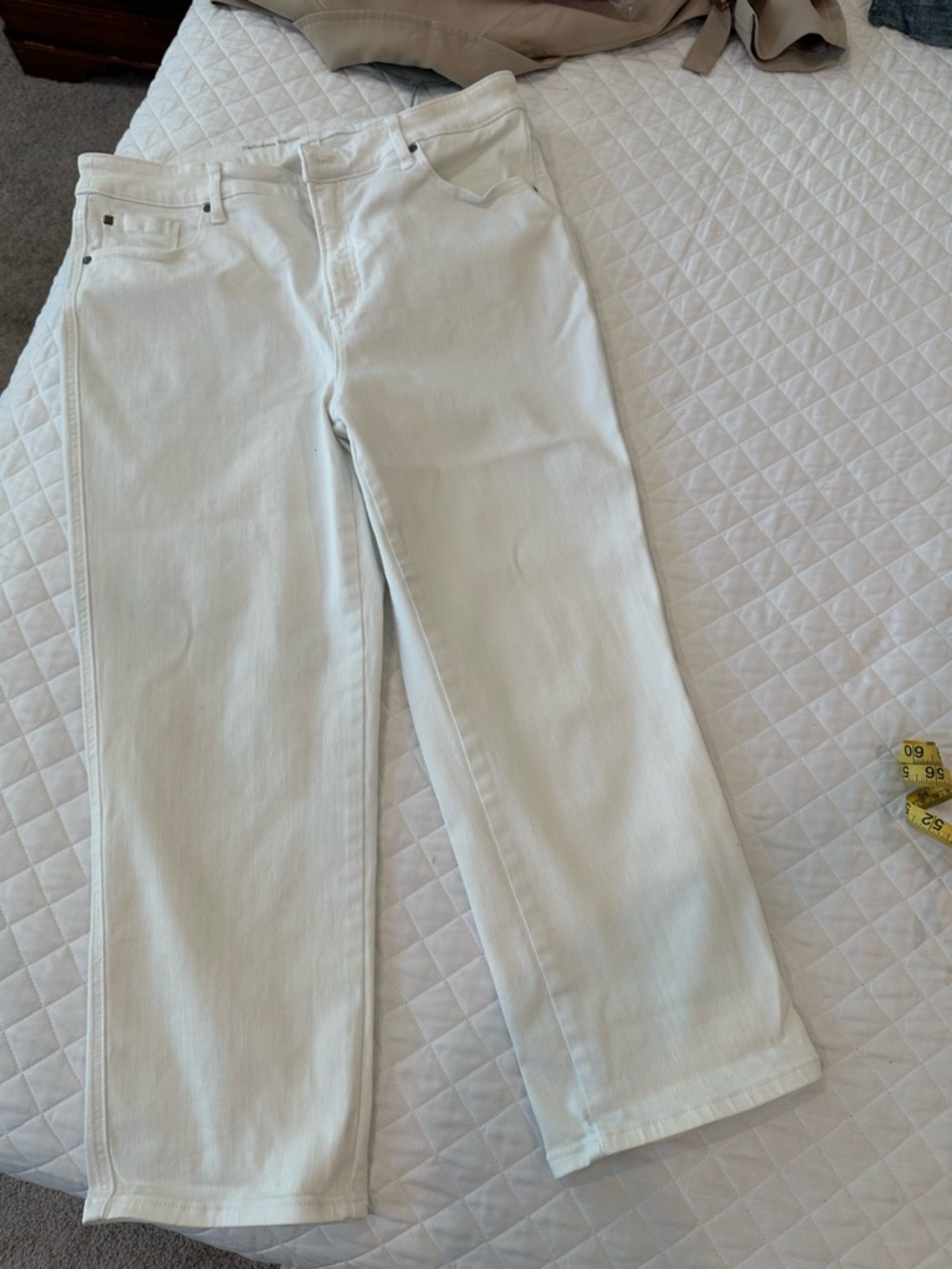 White Define-Me Straight-Leg Jeans